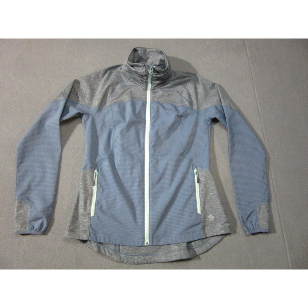 Mountain Hardwear Jacket Womens Large Blue Gray Mistrala Thumbhole Full-Zip